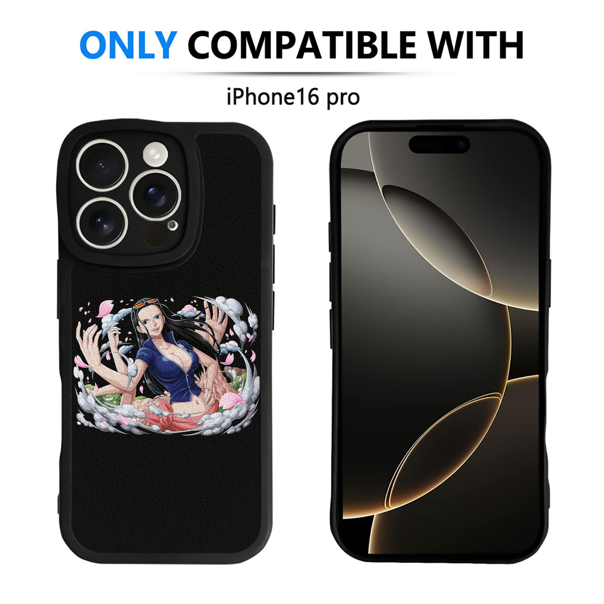 （画像用） ワンピース ニコ・ロビン ONE PIECE Nico Robin 【iPhone 16シリーズ対応】シリコンスマホケース（レザー調） 材質：シリコン
